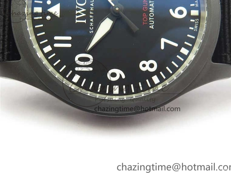 MIROTIME 0223 Pilot IW326901 Real Ceramic MK 1:1 Best Edition Black Dial On Nylon Strap MIYOTA FastDry 7126